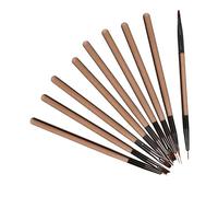 HAPINARY 9pcs Professional Nail Art Brush Manicure Pen Nail Treatment Kit Brush French Manicure Gel Polish Art Supplies