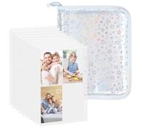 HAPINARY A5 Zipper Binder Kpop Mini Photo Album with Card Slots Pvc Material Sturdy Design Minimalist Style for Photocard Collection and Occasions