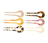 HAPINARY Acetate Hair Pins Set 6pcs Tortoise Shell Hair Sticks for Women for Buns