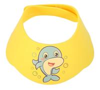 HAPINARY Adjustable Hair Washing Visor Bath Shield Peaked Shower Cap for Boys Yellow Safe Non-Toxic Hair Wash Protector with Large Brim for Dry Face