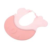 HAPINARY Adjustable Shower Cap for Waterproof Hair Washing Hat with Cute Pink Design Preventing Water Splashing into Eyes and Ears Comfortable Bath Accessory