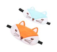 HAPINARY Adorable Animal Sleep Mask 2pcs Comfortable Silk Eye Mask for Blackout Eye Protection