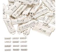 HAPINARY Alloy Twelve Month Charms 50pcs DIY Jewellery Making Pendant