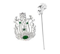 HAPINARY Ancient Style Men's Hanfu Hair Crown Hair Stick Pin Vintage Dragon and Phoenix Motif Traditional Chinese Accessory for Photography and Performances