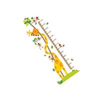 HAPINARY Animal Design Growth Chart Sticker Removable PVC Height Wall Decal for Boys and Girls Rooms Giraffe Monkey Theme Educational Wall Decor for Kindergarten and Living Spaces