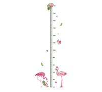 HAPINARY Artistic Flamingo Height Chart Wall Sticker Self-Adhesive Growth Ruler for Nursery Bedroom Decor PVC Measuring Sticker for Smooth Surfaces