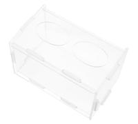 HAPINARY Automatic Rutin Chicken Feeder Acrylic Food Dispenser for Chicks Convenient PET Feeding Trough Lid for Small Birds and Poultry