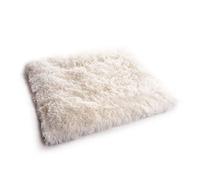 HAPINARY Autumn Cat Pillow Dual Function Pet Pad Soft Warm Sleep Pad Litter Pad Pet Supplies White Plush Grey