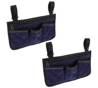 HAPINARY Bag Strip Storage with 2pcs Armrest Reflective Wheelchair Side Hanging Organizer Pouch Made of Polyester Pongee Pp Cotton and Suitable for Travel and Indoor Use by Seniors