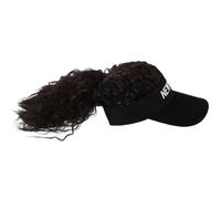 HAPINARY Baseball Cap Wig for Women with Attached Ponytail Hair Extension, Realistic Natural Look, Full Cap Structure, Easy to Manage, Black Short Hair Style for Outdoor Activities