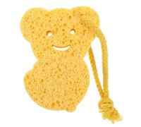 HAPINARY Bath Sponge, Cartoon Shape Bathing Brush Made of Safe Wood Pulp Fiber, Produces Rich Bubbles, for Newborn Bathing and Gentle Exfoliating