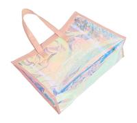 HAPINARY Beach Tote Bag with Three-layer Compartments and Inner Pocket for Women Iridescent Waterproof Ergonomic Carrying Comfort, for Bachelorette Beach Events and Rainy Adventures