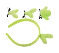 HAPINARY Bean Sprout Hair Accessories Lightweight Comfort Cartoon Headband with Cactus Hair Clips and Sprout Barrette for Women Party and Cosplay