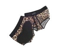 HAPINARY Belly Dance Half Palm Shoes Foot Cover Leopard Print Soft Leather Cushioned Ballet Gymnastics Practice Footwear for Women Relieving Friction and Protecting Front Palm