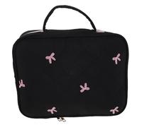 HAPINARY Bible Cover for Women: Zippered Tote Bag with Pockets - Large Fabric Protective Case with Handle - Church Accessory for Bible Study Devotional Use Black