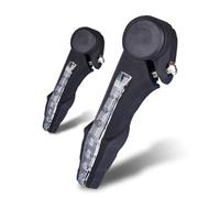 HAPINARY Bike Handlebar LED Turn Signal Lights Pair with Blue Flash, Left and Right Handlebar End Safety Warning Lamps for Night Cycling and Mountain Bikes