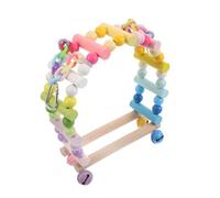 HAPINARY Bird Cage Swing for Birds Wooden Perch with Bell and Carabiner Easy to Install Chewable Hanging Accessory for Parrots Budgerigars and Cockatiels