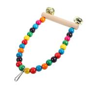 HAPINARY Bird Swing Toy Bell Wooden Perch Stand for Parakeets and Birds Birdcage Accessory Fun and Practical for Playtime and Resting