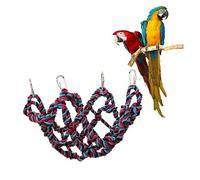 HAPINARY Bird Swings Cage Parrot Toys Rat Cage Rope Hammock Net Woven Climbing Net for Parrots