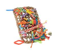 HAPINARY Birdcage Seagrass Hanging Mat Parrot Toys for Parrots Chew Toy Foraging Bird for Cage