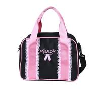 HAPINARY Black Ballet Dance Tote Bag with Large Capacity and Polyester Material, Sleek Shoulder Messenger Bag for Storing Accessories and Towels for Ballerina Dancers