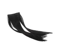 HAPINARY Black Hair Volume Clip For Roots: Clip On Invisible Faux Hair Pad For Instant Root Lifting - Side Bangs Black Hairpin For Obvious Extension(black 25cm)