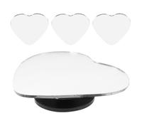 HAPINARY Blind Spot Mirror Frameless Abs and Glass Material for Car Side Mirror Heart Shaped 4pcs with Convex Lens Easy Installation for Safe Night Driving and Lane Changes in Rainy