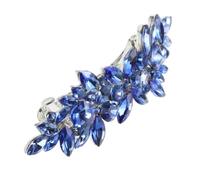 HAPINARY Blue Wedding Hair Clip with Sparkly Rhinestones, Metal and Plastic Material, Secure Hold and Prevents Scalp Discomfort, for Bridesmaids at Wedding Receptions and Photos