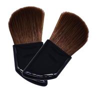 HAPINARY Blush Brush Set 2pcs Mini Makeup Brushes Travel Size Angled Handle Horn Handle Horse Hair Portable Makeup Tools On-the-go Application