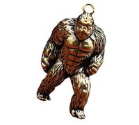 HAPINARY Brass Miniature Gorilla Keychain Hanging Retro Figurine Sculpture Decor for Desk Car Adornment
