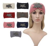 HAPINARY Breathable Woolen Yarn Hand Made Headband with Simple Flower Pattern for Hair Protection during Face Washing, Warm and Charming Hair Accessories for Women