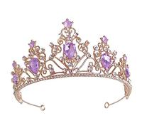 HAPINARY Bridal Rhinestone Crown Elegant Wedding Tiara Hair Accessory for Women Simple Structure with Stunning Design for Birthday Parties and Celebrations