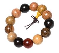 HAPINARY Buddha Bead Bracelet Wooden 15 Beads 18mm for Men Suitable for Daily and Meditation Use