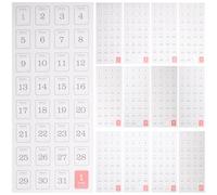 HAPINARY Calendar Printing Stickers Self-Adhesive Paper Notebook Tabs Assorted Colour Good Sticky Book Accessory for Accounting and Handbooks