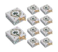 HAPINARY Candy Boxes with Palm Tree and Crescent Moon Star Design Paper Gift Packaging 3.5 Inch Eid Mubarak 10pcs Stackable and Easy to Share Goodies for Ramadan Holiday Party Decoration