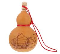 HAPINARY Carved Gourd Pot Natural Material Practical Household Drink Decoration with Cork Stopper for Outings Use