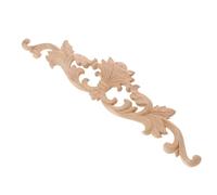 HAPINARY Carved Wood Applique Overlay for Cabinet Doors Unpainted Natural Material with Smooth Edges 36X7Cm European Style Furniture Decoration for Kitchen and Living Room