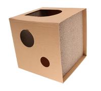 HAPINARY Cat Scratcher Nest Corrugated Cardboard Multi Functional Lounge Bed for Indoor Cats with Generous Scratching Area and Safe Design