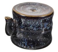HAPINARY Ceramic Calligraphy Water Dropper for Chinese Ink Painting Kiln-Fired Blue Porcelain Ink Tray with Precise Spout Elegant Water Container for Brush Washing and Study Decoration
