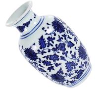 HAPINARY Ceramic Decorative Vases for Home Décor Blue and White Porcelain Small Flower Vase Practical and Beautiful for Fireplace Decoration and Living Room Arrangement