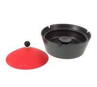 HAPINARY Ceramic Tabletop Ashtray with Lid for Home and Office, Convenient Cleaning, Creative Cartoon Shape Cigarette Ashtray for Indoor Use, Windproof and Stylish Design