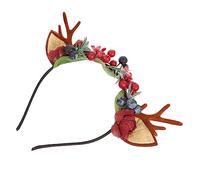 HAPINARY Chic Antler Berries Christmas Hair Band Unique Hair Accessories for Adults Easy to Wear Festive Headpiece for Memorable Holiday Moments
