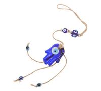HAPINARY Chic Turkish Style Blue Evil Eye Palm Pendant Glass Hanging Ornament for Home Wall Decor, Protect from Misfortunes and Maliciousness, Office Decoration