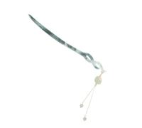 HAPINARY Chinese Style Tassel Hairpin with Green Pendant Ancient Inspired Hair Accessory for Hanfu and Traditional Costumes Elegant Wedding Hair Pin for Women Fusion of Classic and Modern