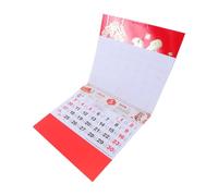 HAPINARY Chinese Year Wall Calendar Vertical Hanging Planner with Foil Fu Character Elegant Lunar Year Decoration for Home Office Versatile Monthly Schedule