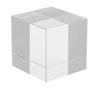 HAPINARY Clear Pyramid Paperweight: Crystal Glass Block Square 6x6cm - Decorative Display Cube for Office Home Crafts Weight Table Decoration Ornaments