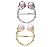 HAPINARY Clothes Corner Fixing Decors 2pcs with Smooth Polished Edges and Multi-Purpose Knot Holding, Alloy & Pearl Composition, Simple Style for ’ Casual and Work Wear