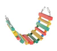HAPINARY Colorful Wooden Bird Climbing Ladder for Parrots and Pets Safe Durable Parakeet Buckle Playground for Hamsters Macaws More