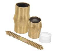HAPINARY Copper Crutch Joint Set for Elderly DIY Walking Cane Repair with Brass Ferrule and Enhanced Anti-Slip Grip Connector Accessories for Indoor Outdoor Use and Travel