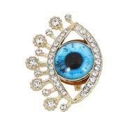 HAPINARY Creative Evil Eye Rhinestone Brooch Pin for Women, Decorative Zinc Alloy Accessory with Sparkling Stones, Retro Style Lapel Pin for Social Events and Everyday Wear